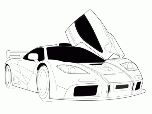 Coloriage voiture de course