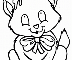 Coloriage chat et papillon