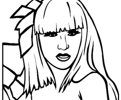 Lady Gaga Coloriage