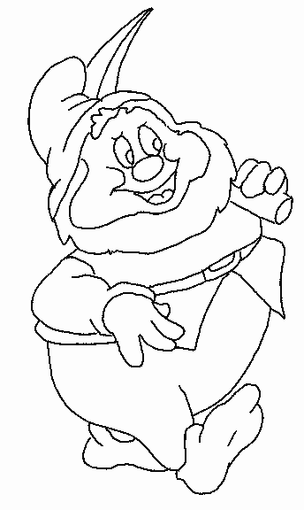 Coloriage joyeux nain