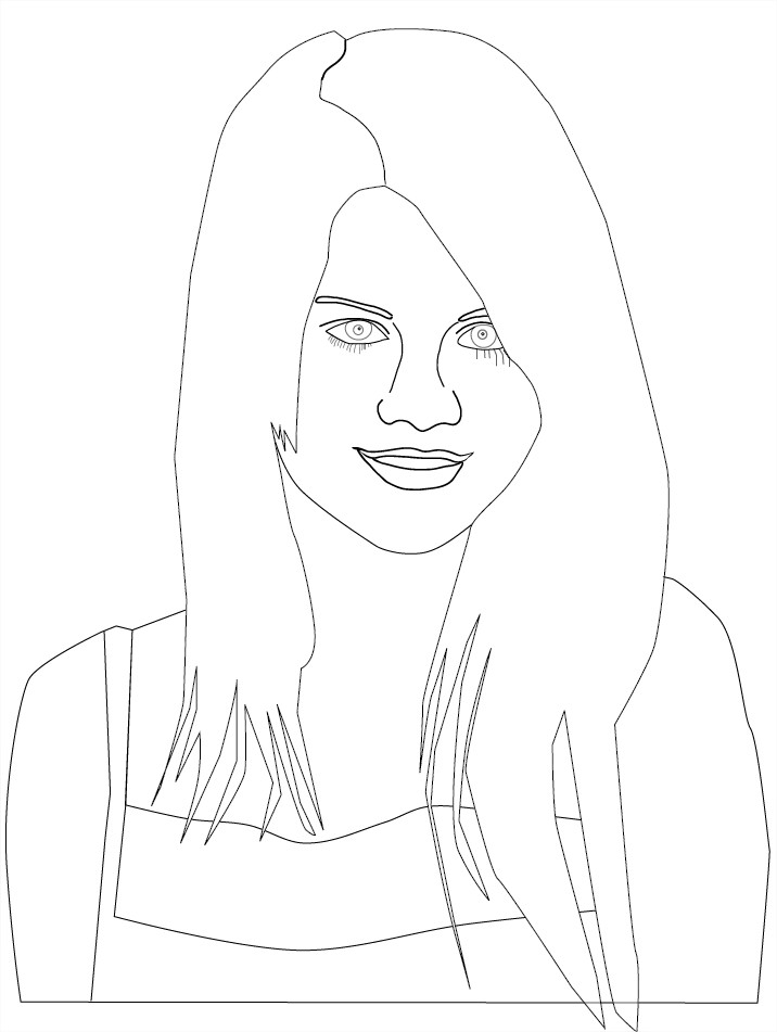 Coloriage Selena Marie Gomez