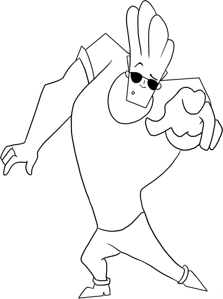 Coloriage Johnny bravo