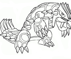 Coloriage Pokemon Groudon