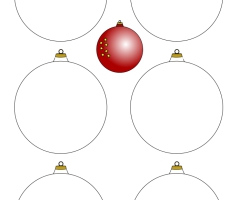 Coloriage boule noël