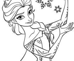 Coloriage Elsa reine des neiges