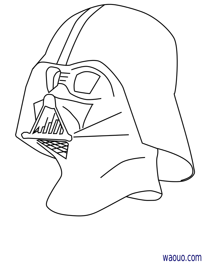 Casque Dark Vador coloriage