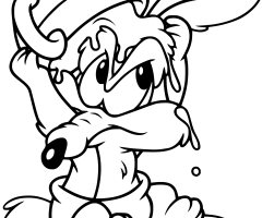 Coloriage bébé coyote Looney Tunes