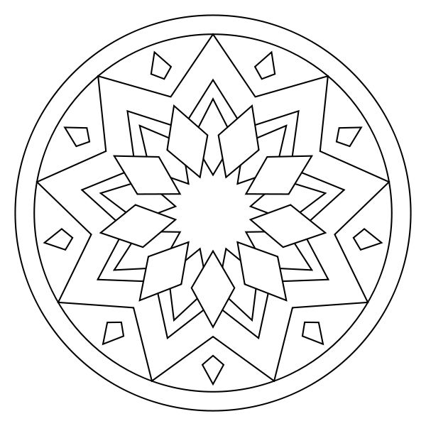 Coloriage Mandala facile