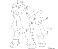 Coloriage Entei