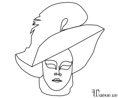 Coloriage masque Carnaval de Venise