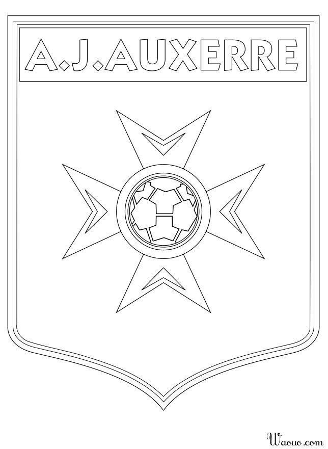 Coloriage ecusson Auxerre